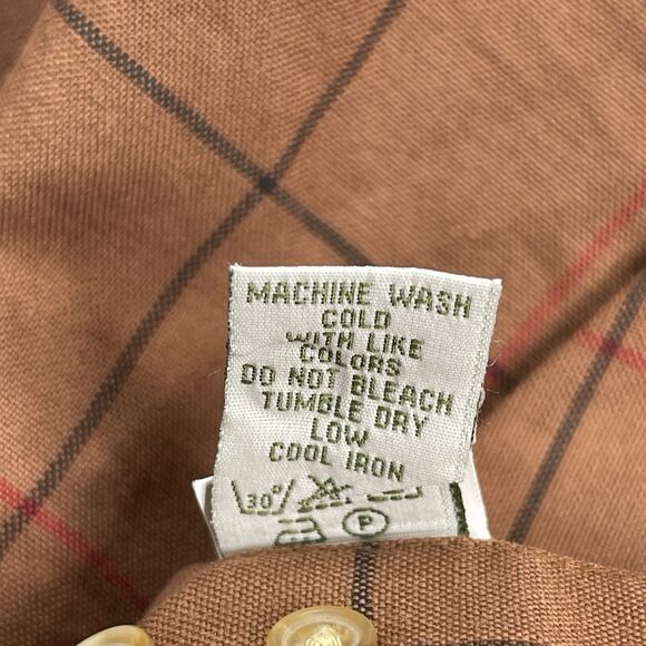 Orvis Mens Size XL Long Sleeve Button Front Brown Plaid 100% Cotton - Picture 9 of 9